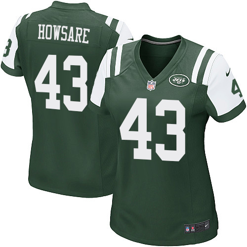 Women's Game Julian Howsare Nike Jersey Green Home - #43 NFL New York Jets